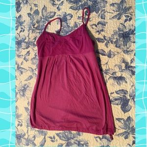 Lululemon Pink Yoga Tank Top 6 Built-in Bra